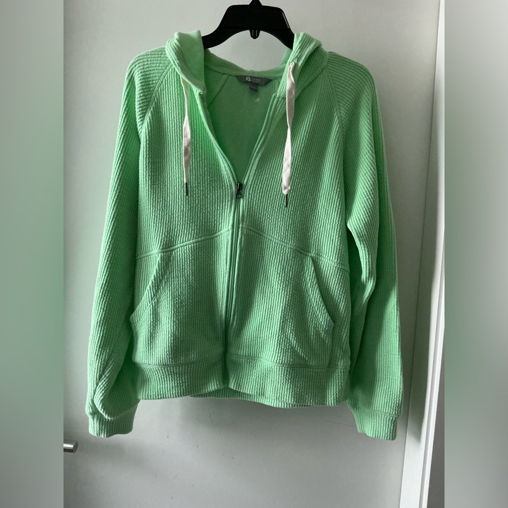 Mint Green Zip-Up Women's Hoodie
